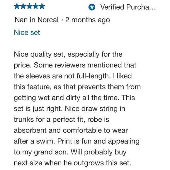 NEW! SAINT EVE Youth Boys Shark Beach CoverUp Robe & UPF50 Swim Trunk 2Piece Set - Picture 14 of 15